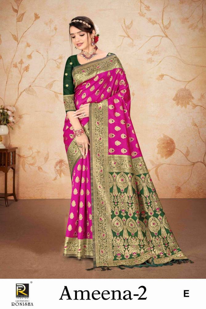 Ameena 2 By Ronisha Designer Banarasi Silk Sarees Order In India
